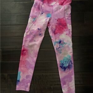 Old Navy Pink Purple Blue Watercolor Leggings Play condition